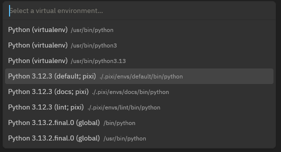 Zed Python Environment Selector