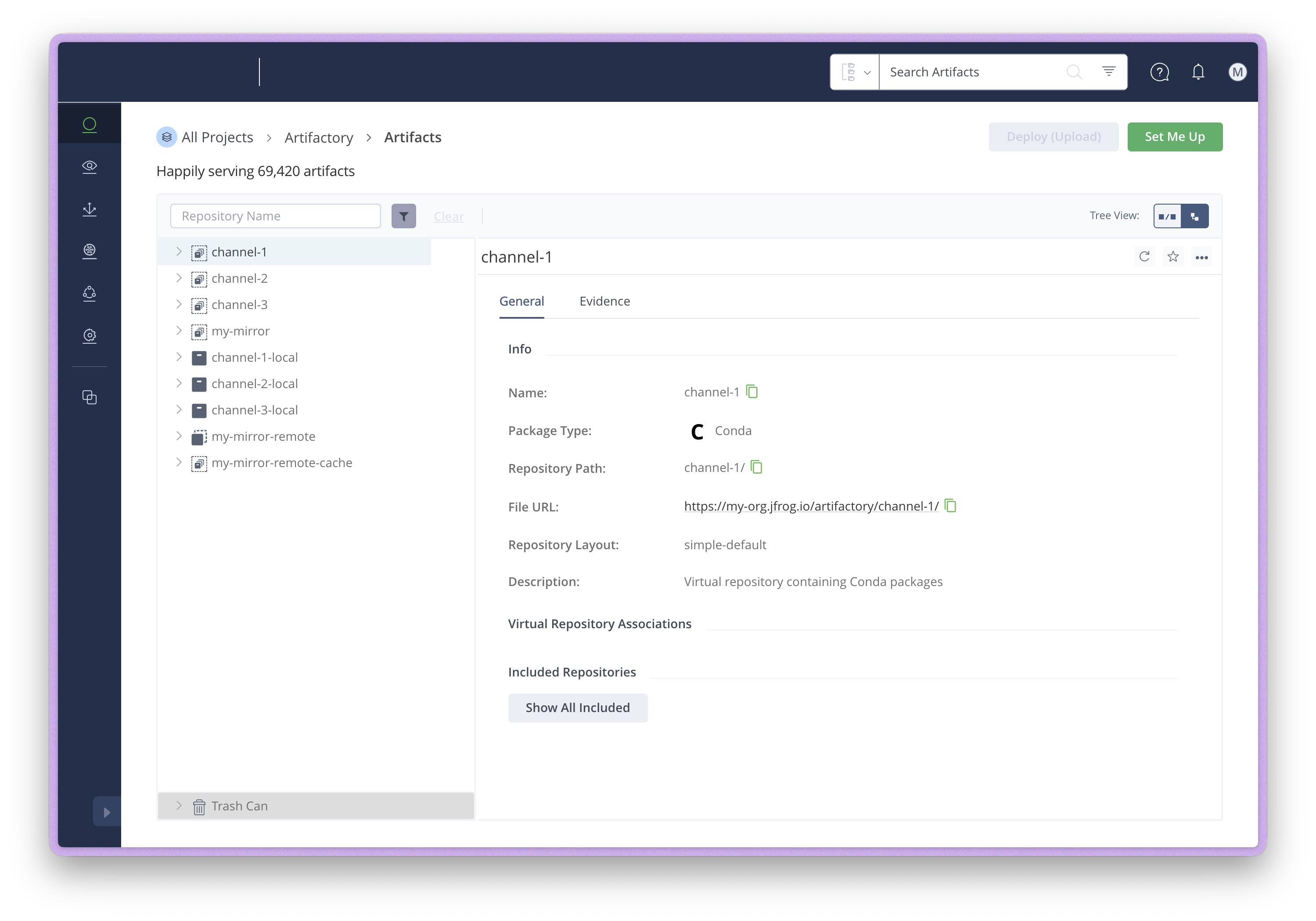 Artifactory repository overview