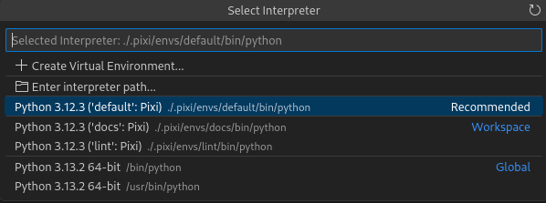 VSCode Python Environment Selector